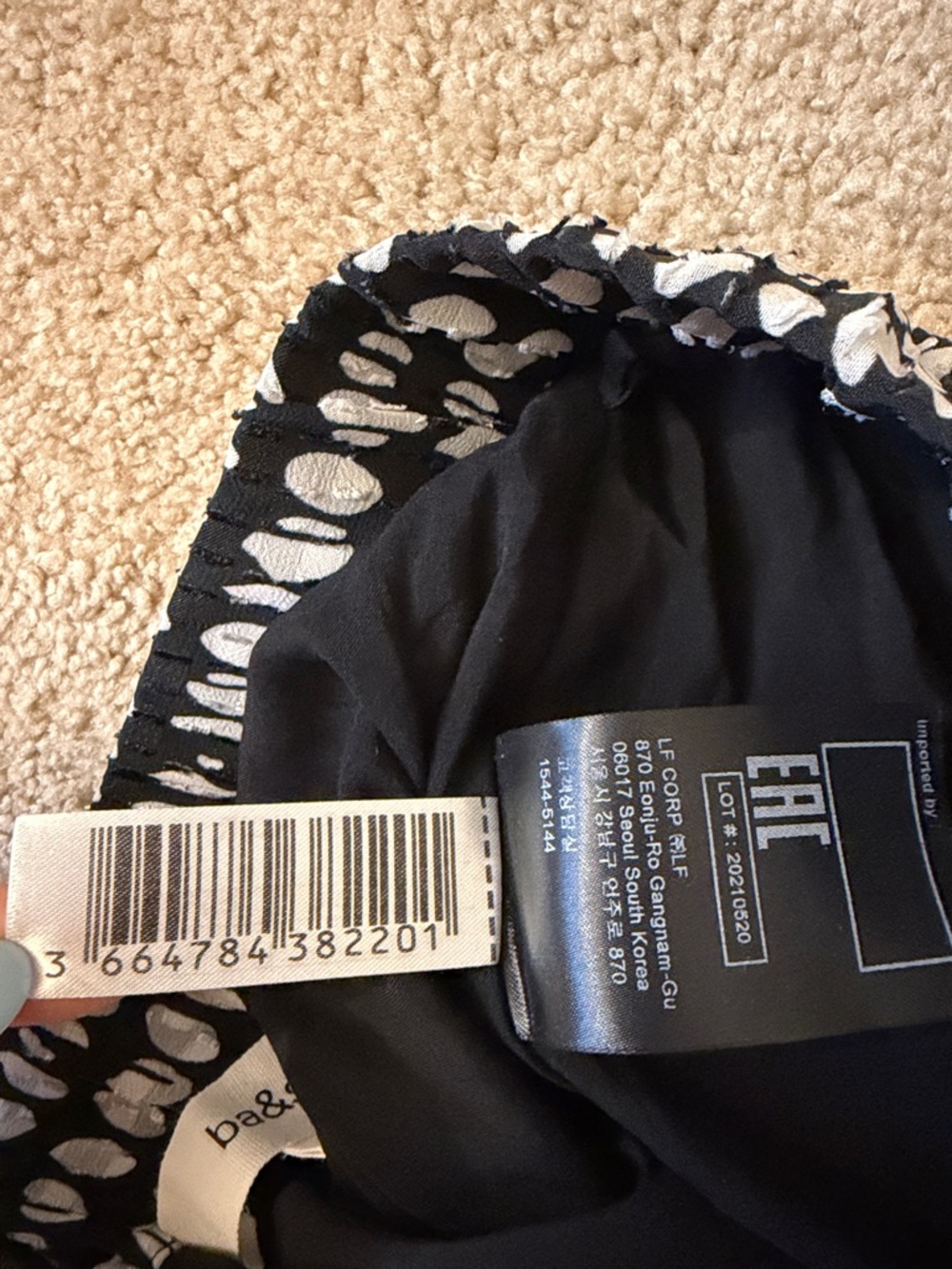 BA&SH Bessie Midi Skirt in Noir Black Size 0 - Picture 10 of 10